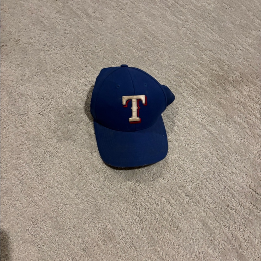 Texas Rangers blue baseball cap